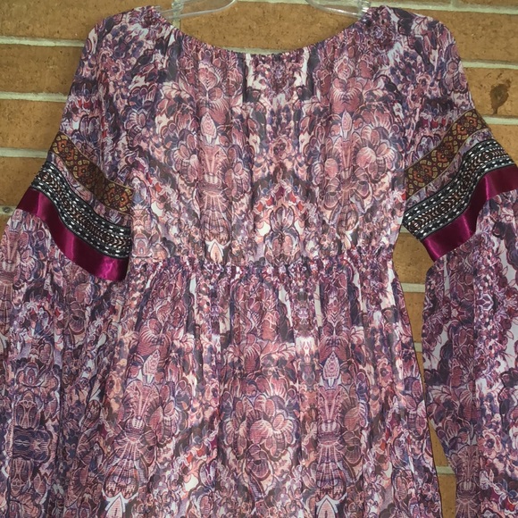 💕BEBE💕BOHO CHIC PRINTED MINI DRESS 💕 - Picture 7 of 8